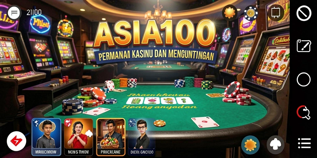 Screenshot ASIA100 menampilkan gameplay kasino yang seru dan mengasyikkan.