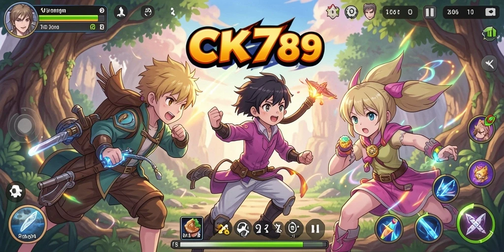 Tampilan gameplay CK789 yang memukau dengan karakter Anime.