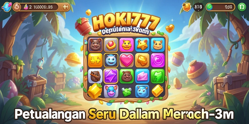 Screenshot HOKI777 menampilkan gameplay seru dalam Match-3.