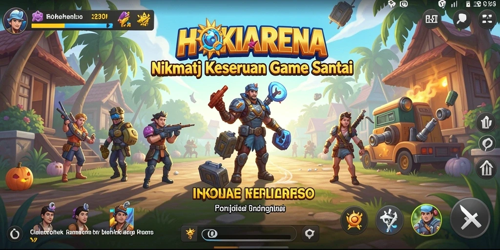 Screenshot gameplay HOKIARENA yang penuh warna dan seru!