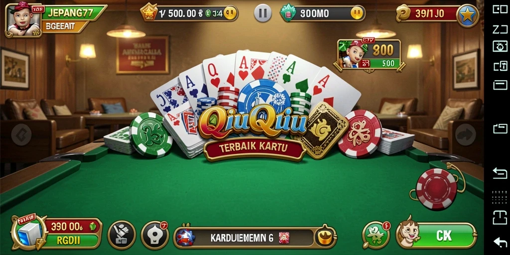 Tampilan gameplay QiuQiu yang menarik dan interaktif.