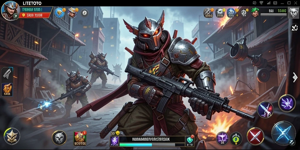 Tampilan gameplay LITETOTO dengan aksi strategi yang mendebarkan.