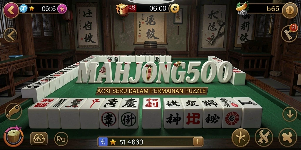 Tampilan gameplay MAHJONG500 yang menegangkan dan penuh aksi.
