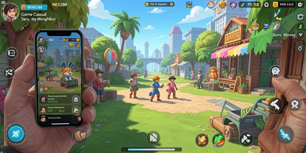 Screenshot gameplay NEX288 menampilkan keseruan dalam bermain game Casual.