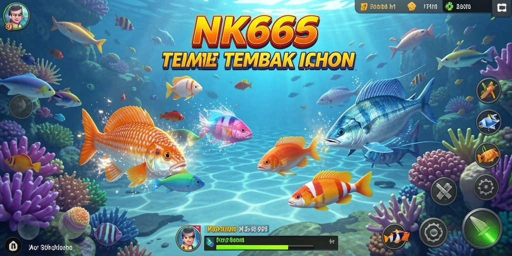 Gameplay seru dalam Tembak Ikan NK666 dengan beragam ikan.