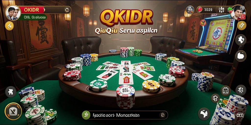 Tampilan gameplay QiuQiu di aplikasi OKIDR yang menarik.