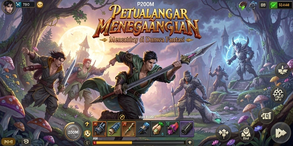 Gameplay P200M yang menegangkan dan penuh petualangan.