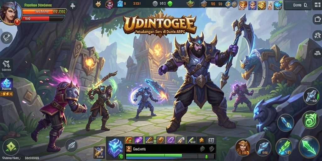 Tangkapan layar yang menampilkan aksi seru dalam permainan ARPG.