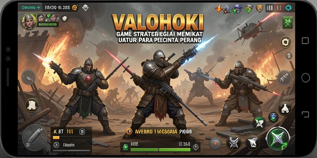 Tampilan gameplay yang intens dan penuh strategi dalam VALOHOKI.